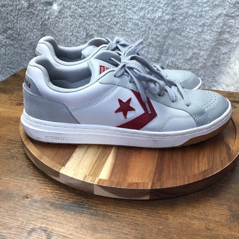 Converse‎ Pro Blaze Classic Ox Sneakers M 10.5 W 12 White/Gray/Red Leather